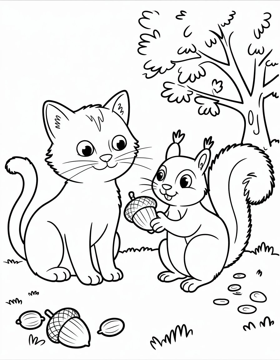 Cat and Squirrel